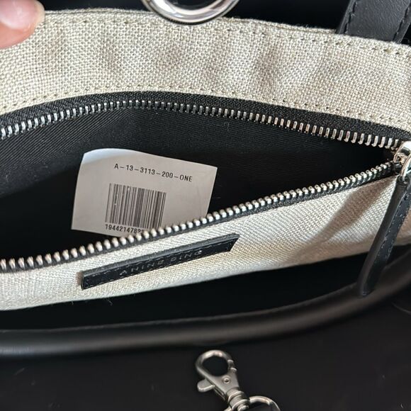 Anine Bing Large Taylin Linen Tote Bag - Picture 8 of 11